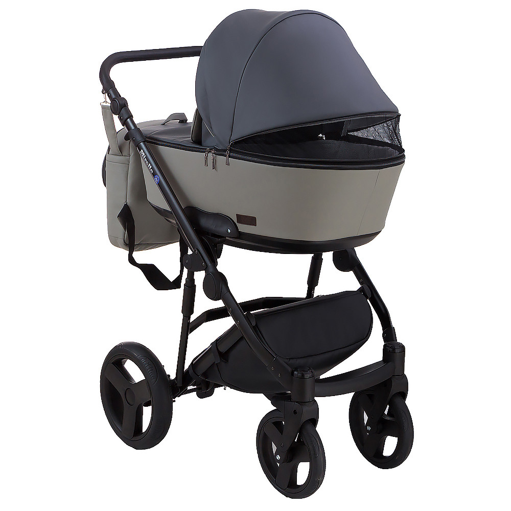 Коляска 2 в 1 Bair Mirello кожа 100% М-33/32 графит - серый