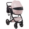 Коляска 2 в 1 Bair Mirello Plus кожа 100% MP-02 розовый перламутр - черный