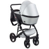Коляска 2 в 1 Bair Mirello Plus кожа 100% MP-31 серебро перламутр - черный