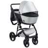 Коляска 2 в 1 Bair Mirello Plus кожа 100% MP-31 серебро перламутр - черный