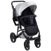 Коляска 2 в 1 Bair Mirello Plus кожа 100% MP-31 серебро перламутр - черный