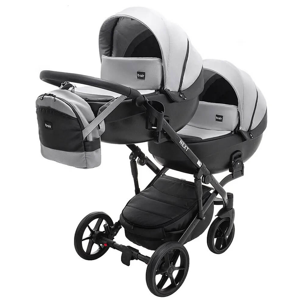 Коляска для двойни Bair Next Duo Soft 31 серый