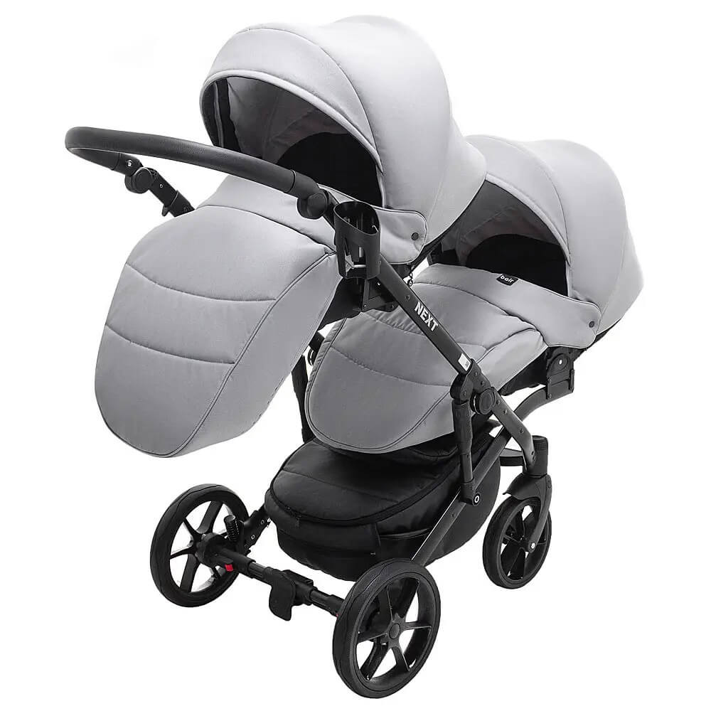 Коляска для двойни Bair Next Duo Soft 31 серый