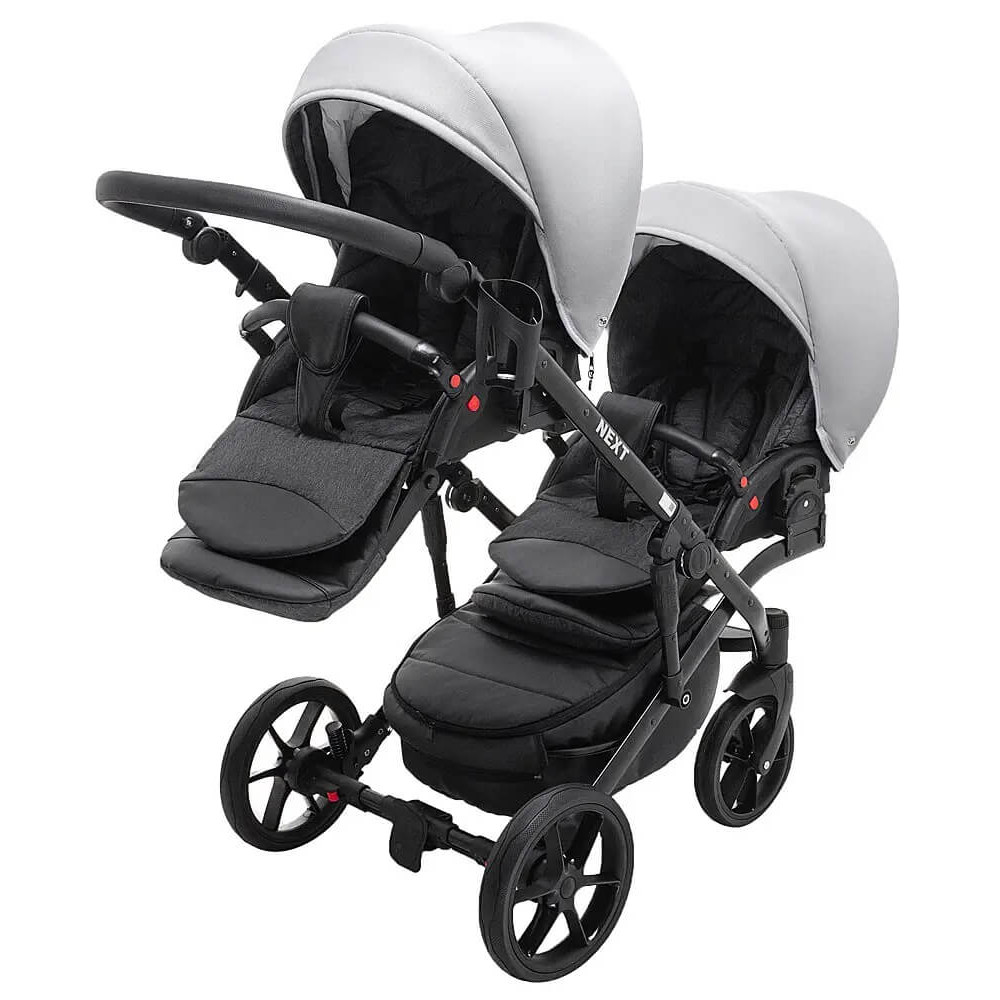 Коляска для двойни Bair Next Duo Soft 31 серый