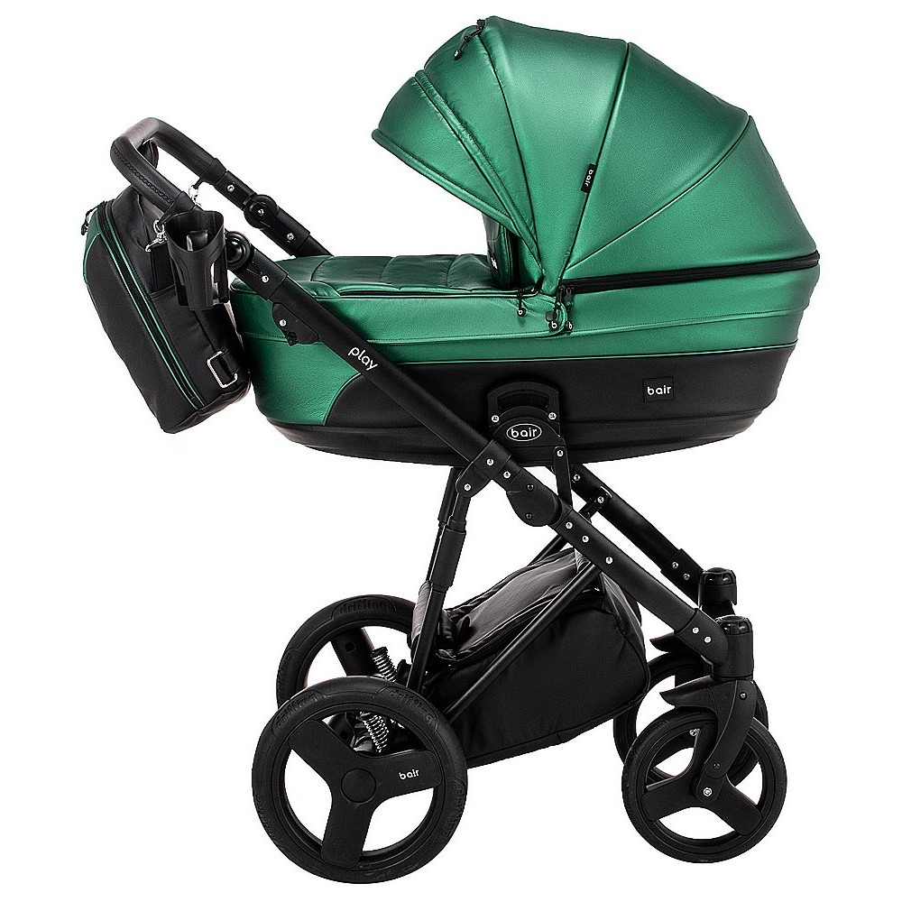 Коляска 2 в 1 Bair Play Plus BPL-111 зеленый (перламутр) - черный