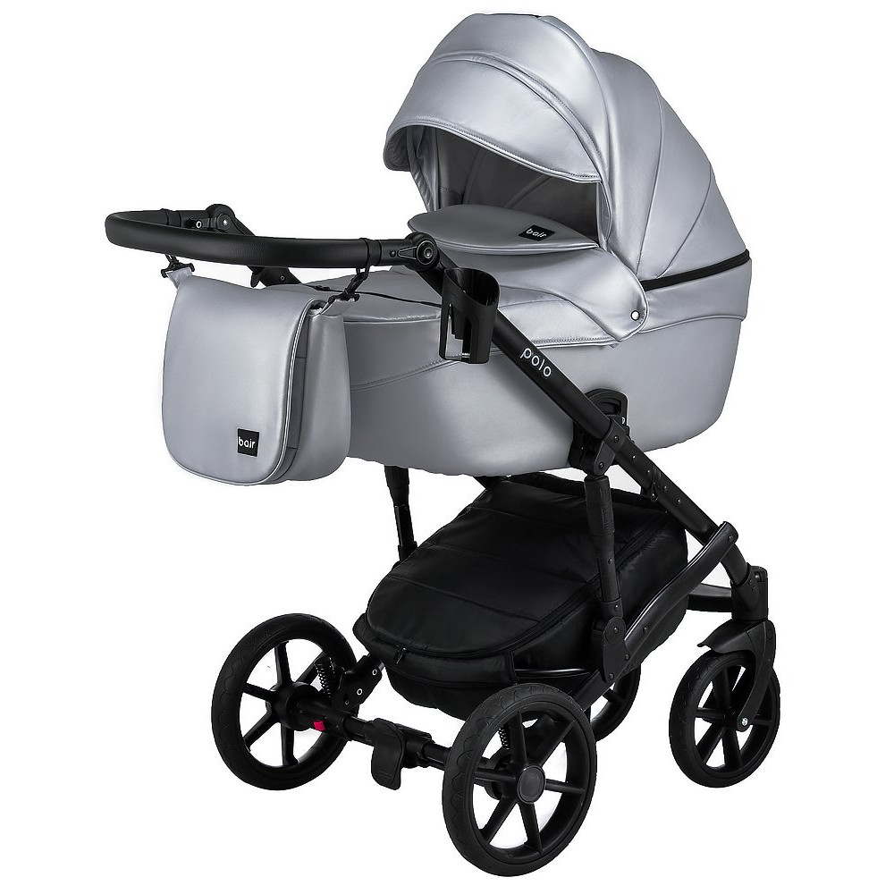 Коляска 2 в 1 Bair Polo (Black) кожа 100% 31