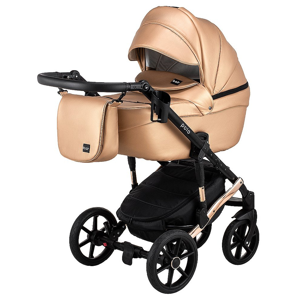 Коляска 2 в 1 Bair Polo (Cooper) кожа 100% 26C капучино