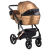 Коляска 2 в 1 Bair Polo (Cooper) кожа 100% 28C бронза (перламутр)