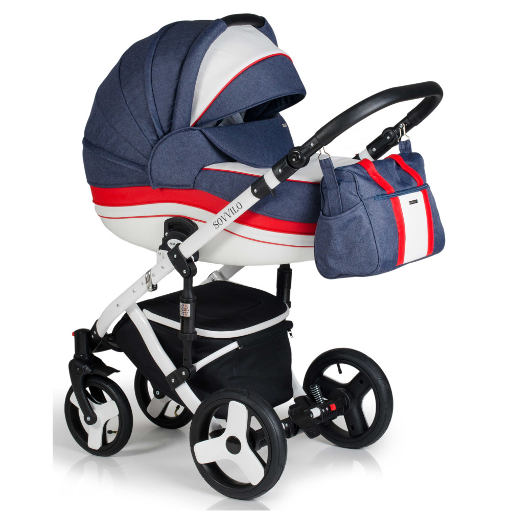 Коляска 2 в 1 Bebekitto Sovvilo 01 Blue Red (Бебекитто Соввило Сине-красная)