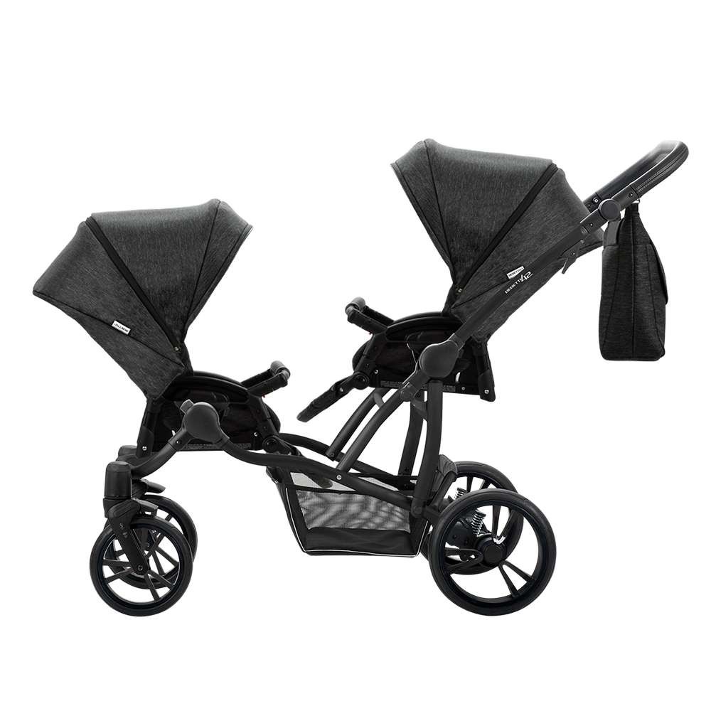 Коляска для двійні Bebetto 42 Simply 04 чорний