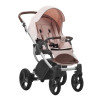 Коляска 2 в 1 Bebetto Luca 14 персиковый серая рама