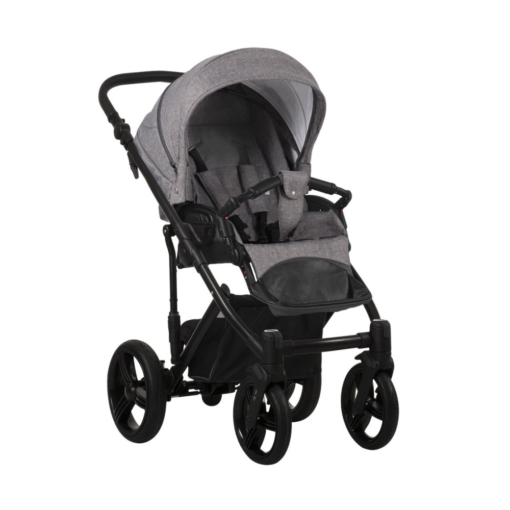 Коляска 2 в 1 Bebetto Magnum LJ195 серый, черная рама Коляска 2 в 1 Bebetto Magnum LJ195 серый, черная рама