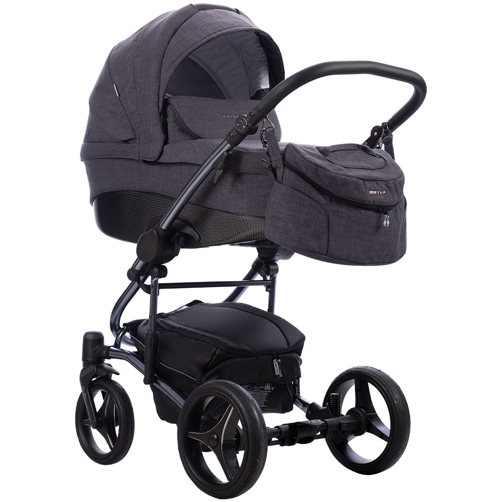 Коляска 2 в 1 Bebetto Tito Premium Dark 01