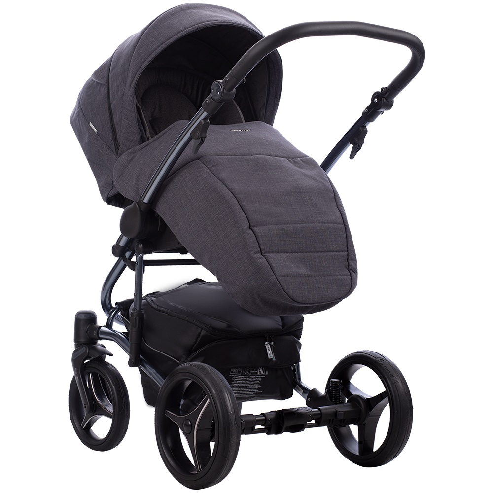 Коляска 2 в 1 Bebetto Tito Premium Dark 01