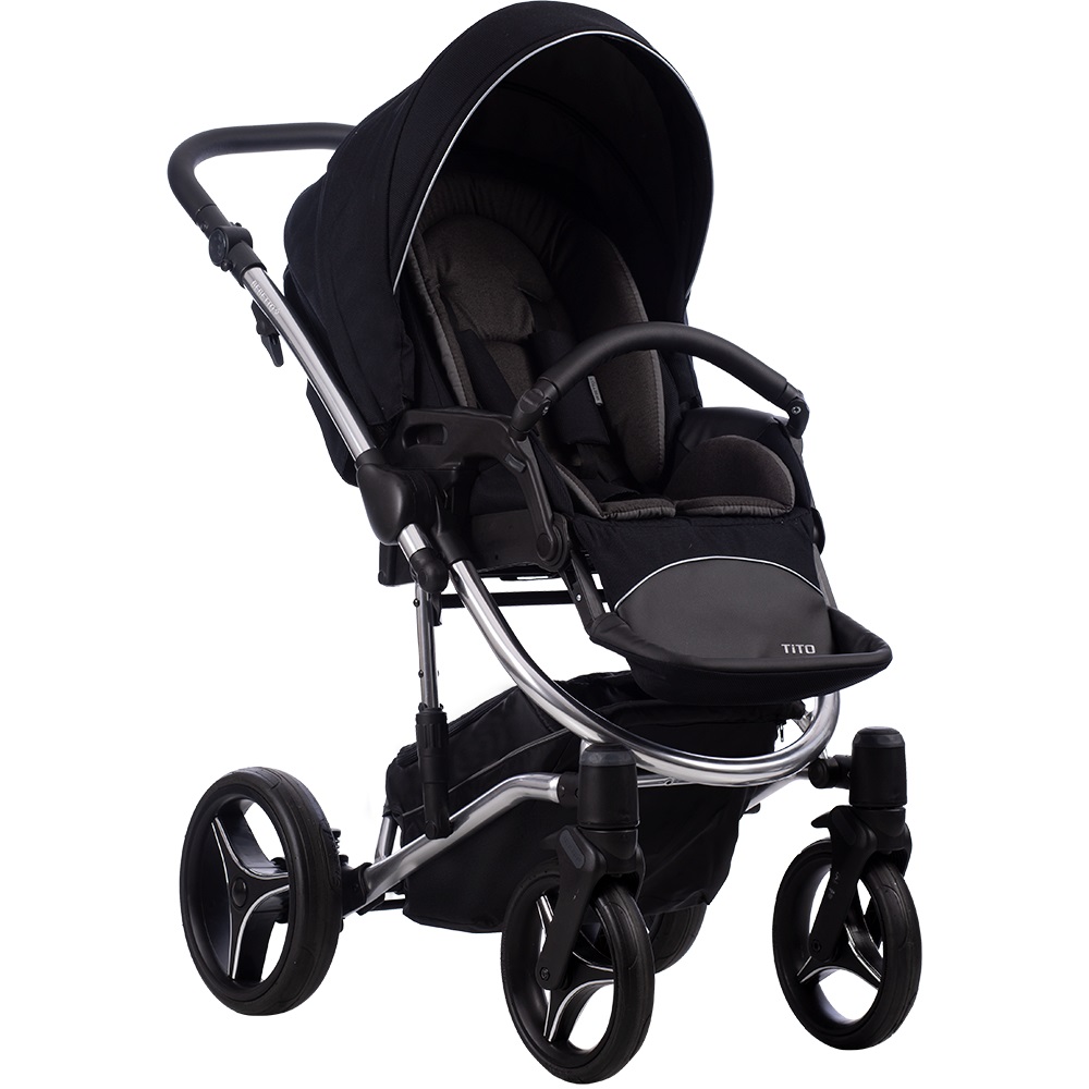 Коляска 2 в 1 Bebetto Tito Premium Silver 01