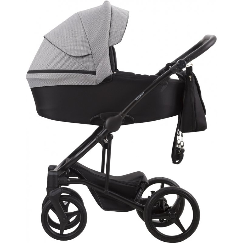 Коляска 2 в 1 Bebetto Torino Tex 110 черно-серый, черная рама