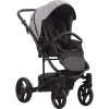 Коляска 2 в 1 Bebetto Torino Tex 110 черно-серый, черная рама