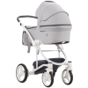Коляска 2 в 1 Bebetto Torino серый белая рама