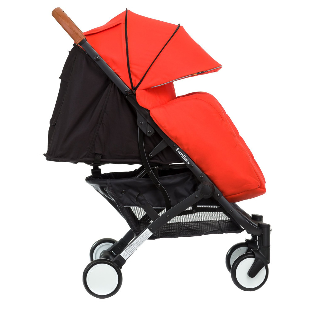 Прогулянкова коляска Bene Baby D200 червона на чорній рамі + М'який вкладиш в Подарунок