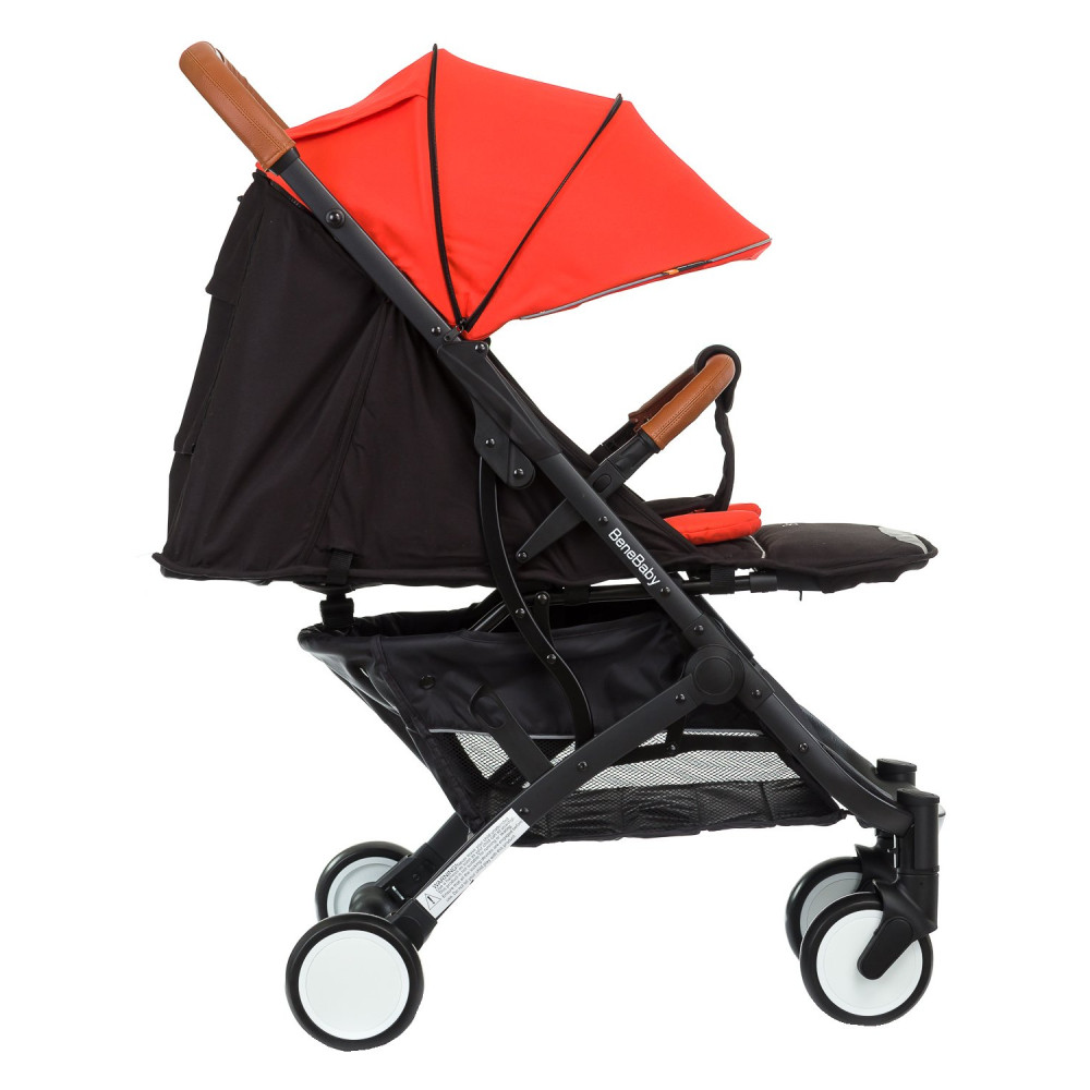 Прогулянкова коляска Bene Baby D200 червона на чорній рамі + М'який вкладиш в Подарунок