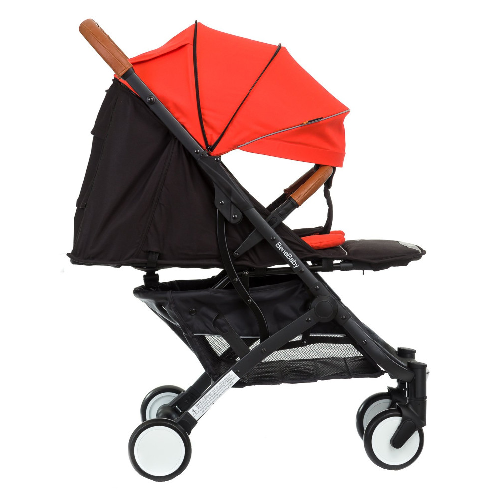 Прогулянкова коляска Bene Baby D200 червона на чорній рамі + М'який вкладиш в Подарунок