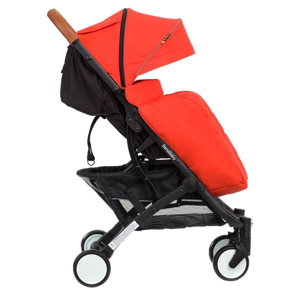 Прогулянкова коляска Bene Baby D200 червона на чорній рамі + М'який вкладиш в Подарунок