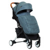 Прогулочная коляска Bene Baby D200 серая на черной раме + Мягкий вкладыш в Подарок