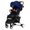 Прогулянкова коляска Bene Baby D200 синя на чорній рамі + М'який вкладиш в Подарунок