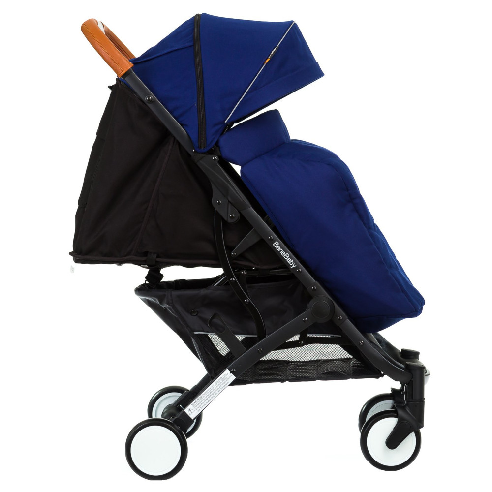 Прогулянкова коляска Bene Baby D200 синя на чорній рамі + М'який вкладиш в Подарунок