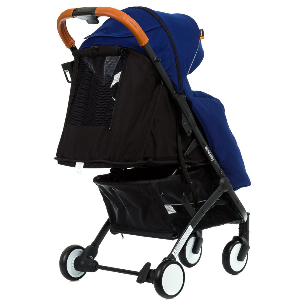 Прогулянкова коляска Bene Baby D200 синя на чорній рамі + М'який вкладиш в Подарунок