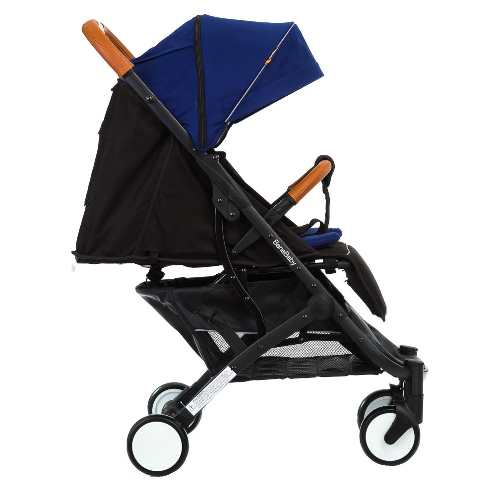 Прогулянкова коляска Bene Baby D200 синя на чорній рамі + М'який вкладиш в Подарунок