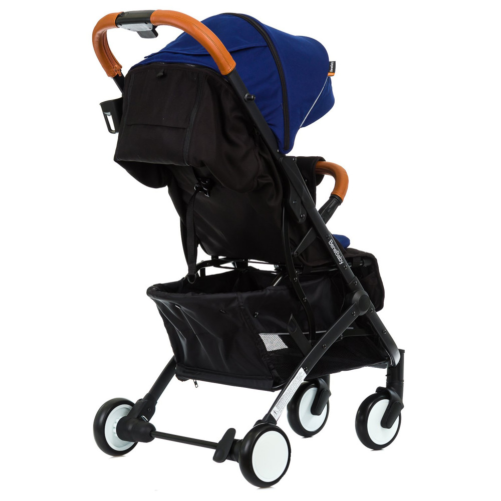 Прогулянкова коляска Bene Baby D200 синя на чорній рамі + М'який вкладиш в Подарунок