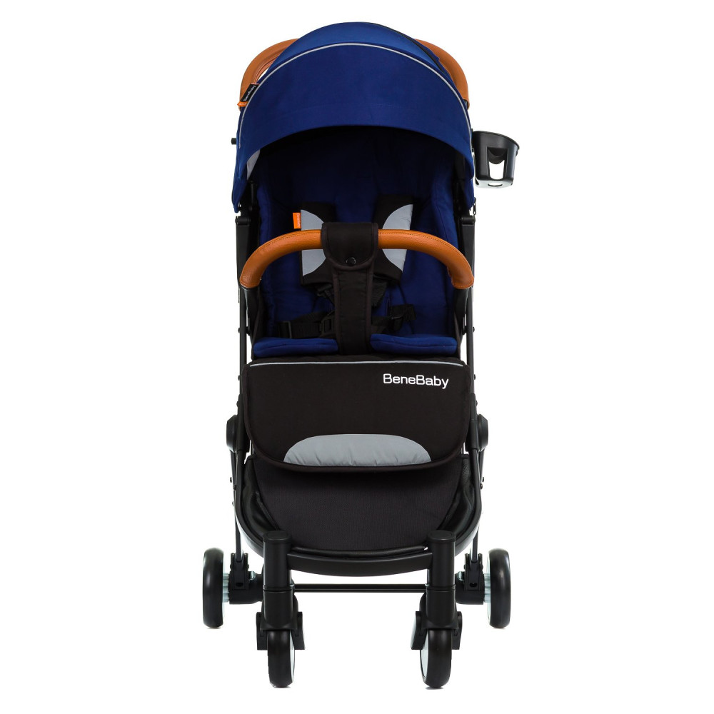 Прогулянкова коляска Bene Baby D200 синя на чорній рамі + М'який вкладиш в Подарунок