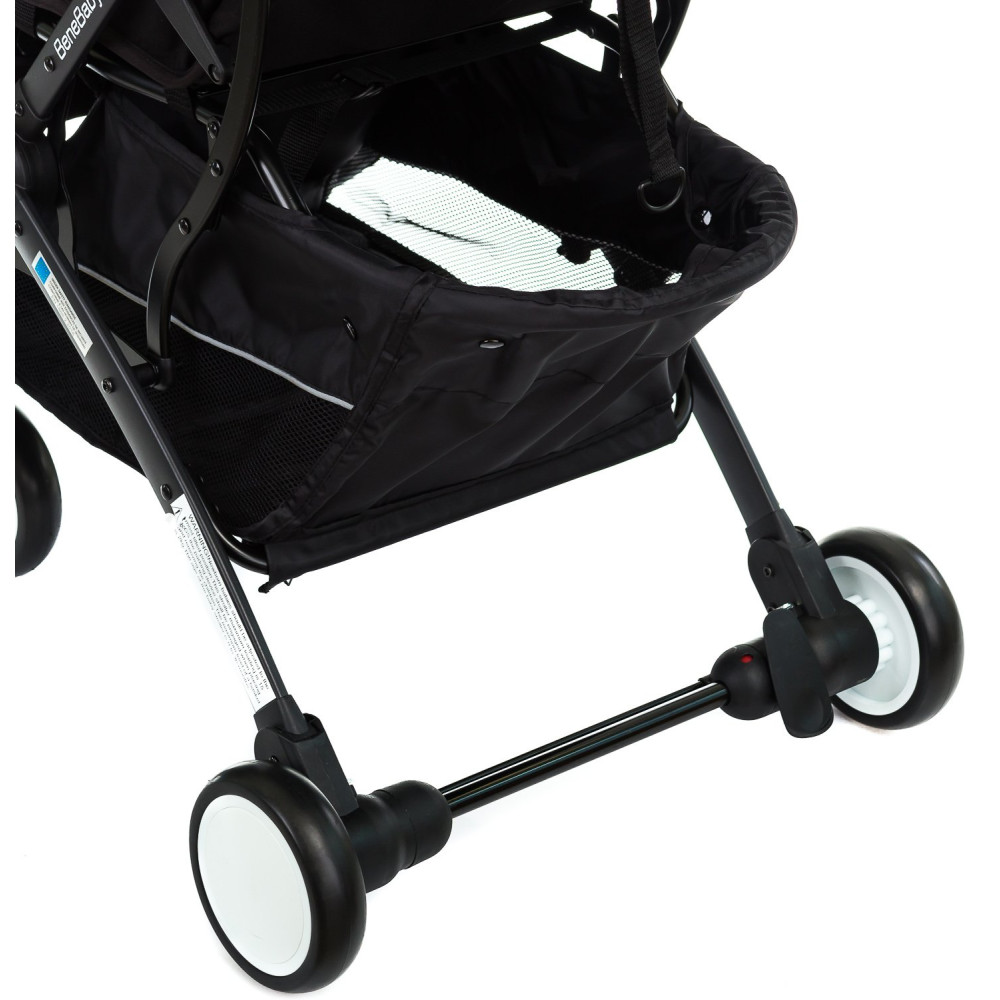 Прогулянкова коляска Bene Baby D200 синя на чорній рамі + М'який вкладиш в Подарунок