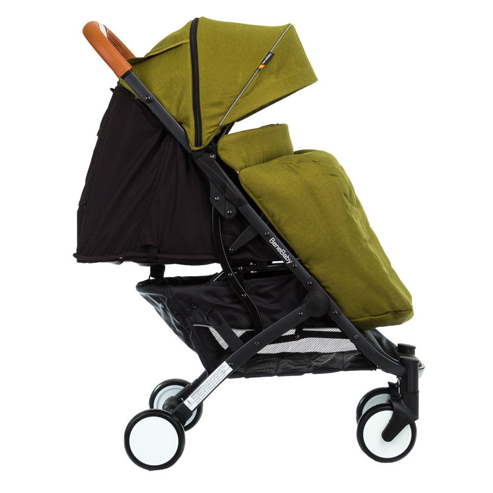 Прогулянкова коляска Bene Baby D200 зелена на чорній рамі + М'який вкладиш в Подарунок