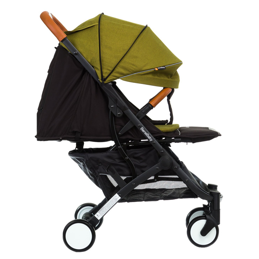 Прогулянкова коляска Bene Baby D200 зелена на чорній рамі + М'який вкладиш в Подарунок