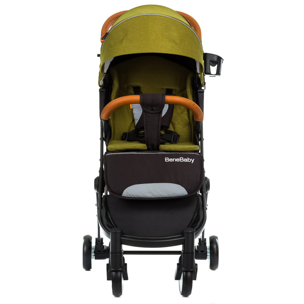 Прогулянкова коляска Bene Baby D200 зелена на чорній рамі + М'який вкладиш в Подарунок