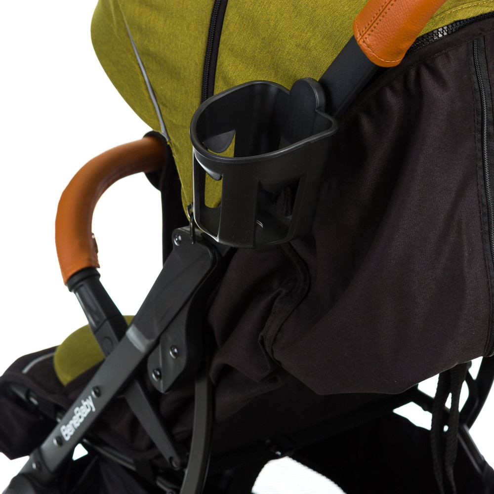 Прогулянкова коляска Bene Baby D200 зелена на чорній рамі + М'який вкладиш в Подарунок