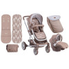Коляска-трансформер Bertoni S 500 SET с автокреслом Beige Yellow Happy Family