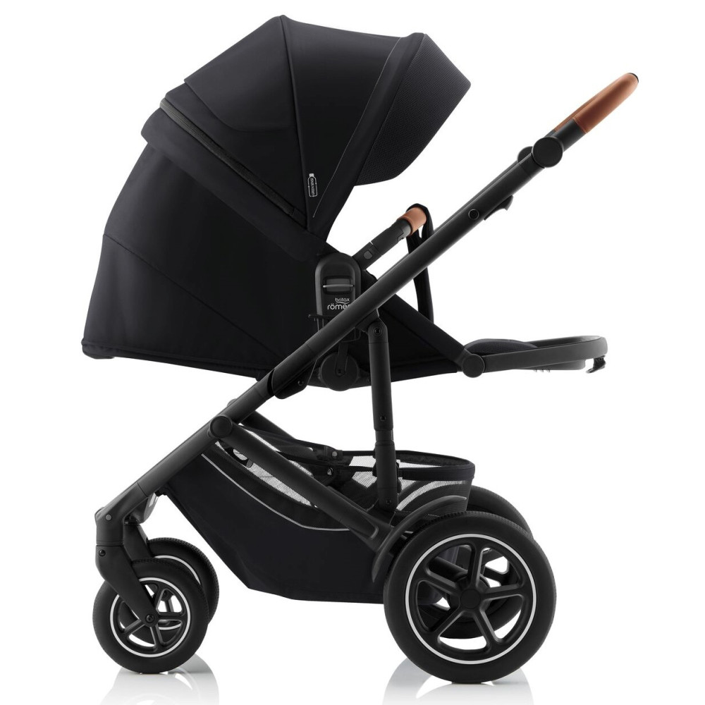 Britax Romer Smile 5Z - всесезонная детская коляска 3 в 1 с автокреслом для младенца Britax Romer Baby-Safe Pro • Galaxy Black