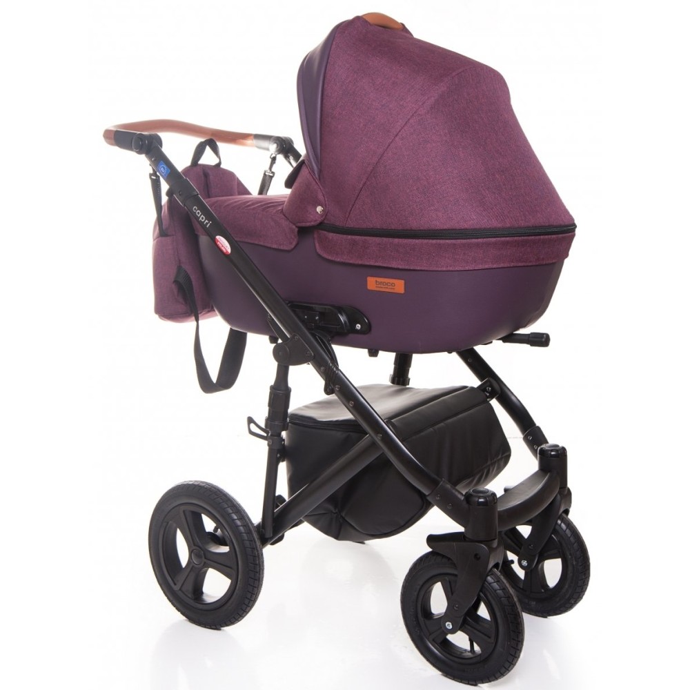 Коляска 2 в 1 Broco Capri Textile Burgundy (Броко Капри Текстиль)