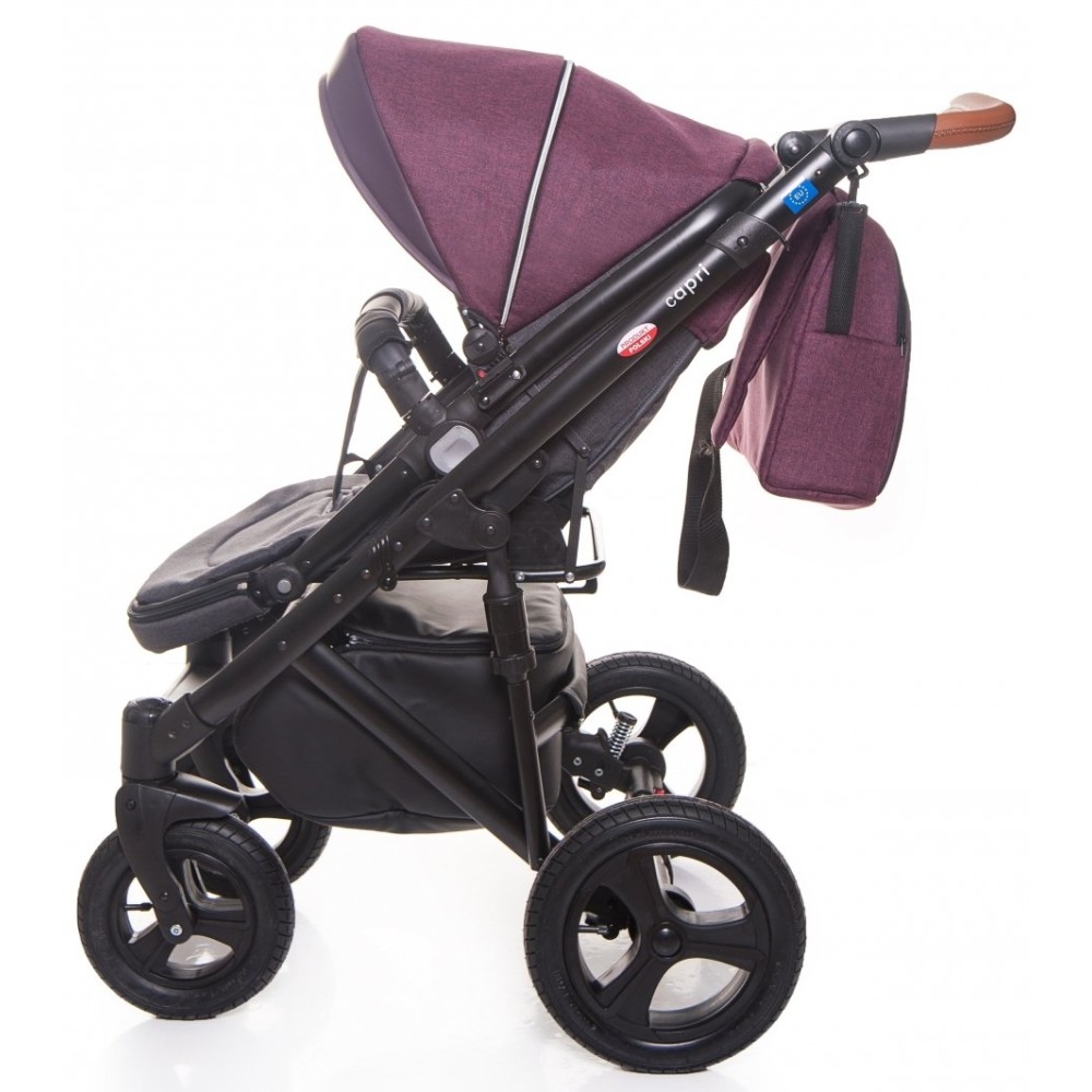 Коляска 2 в 1 Broco Capri Textile Burgundy (Броко Капри Текстиль)