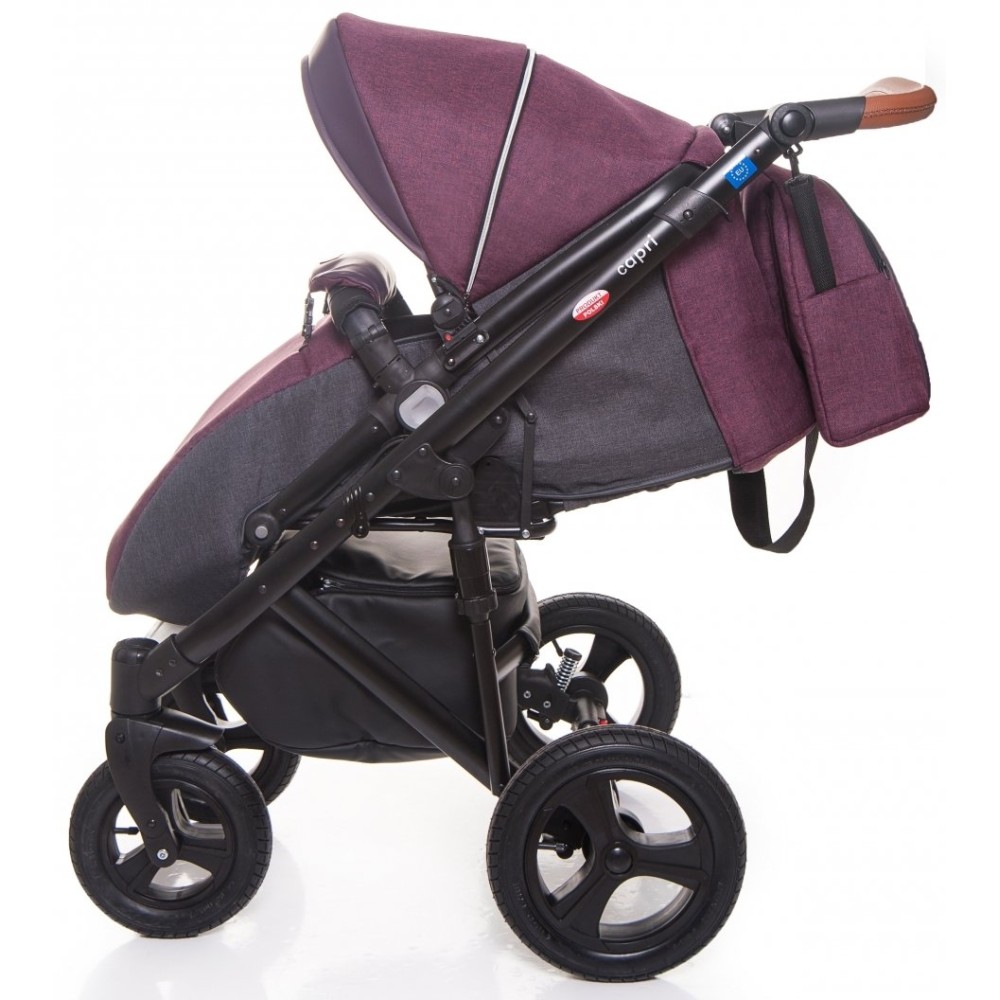 Коляска 2 в 1 Broco Capri Textile Burgundy (Броко Капри Текстиль)