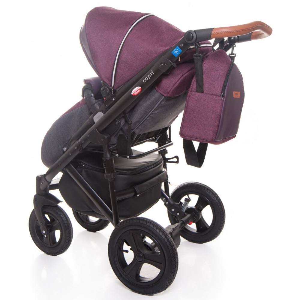Коляска 2 в 1 Broco Capri Textile Burgundy (Броко Капри Текстиль)