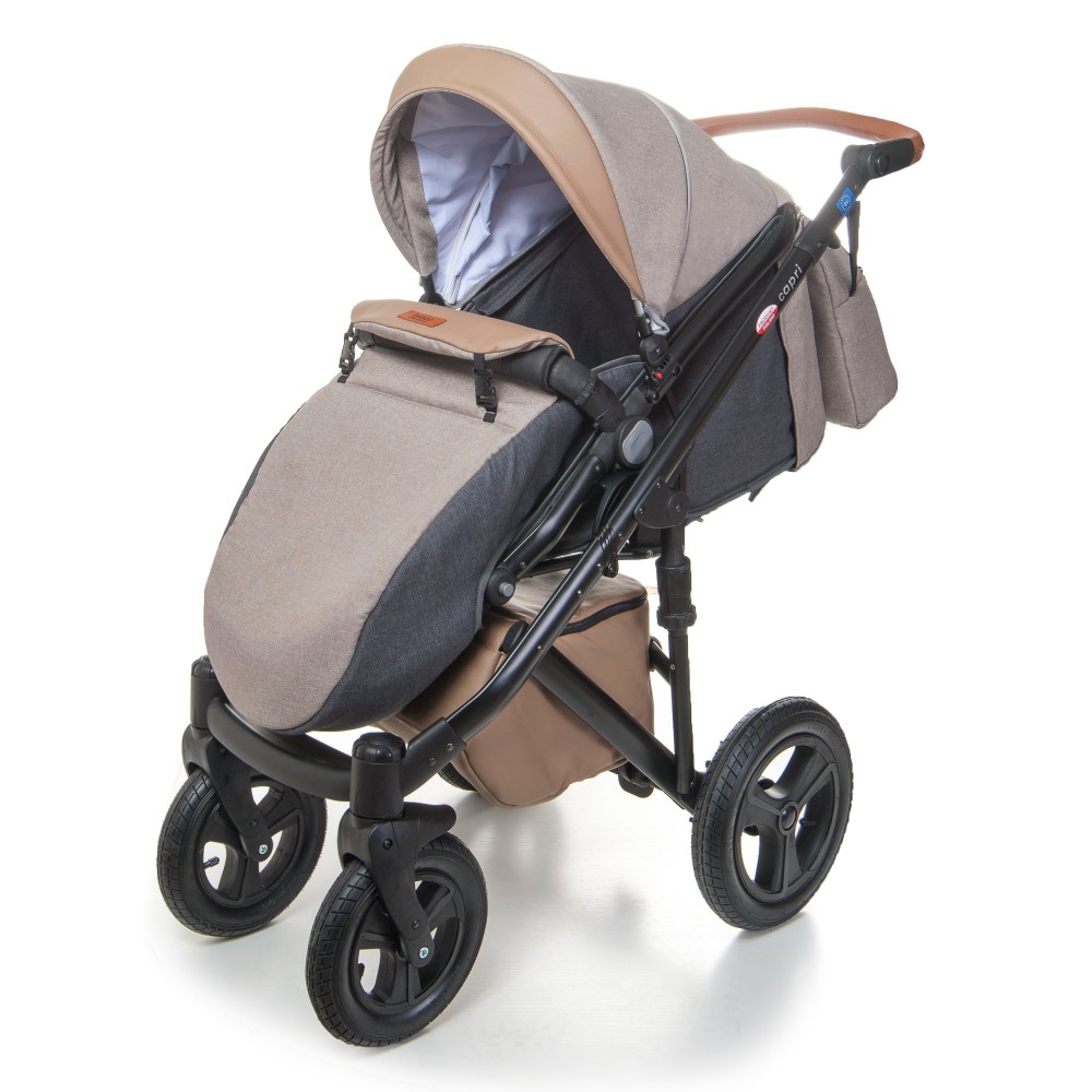 Коляска 2 в 1 Broco Capri Textile Cappuccino (Броко Капри Капучино)