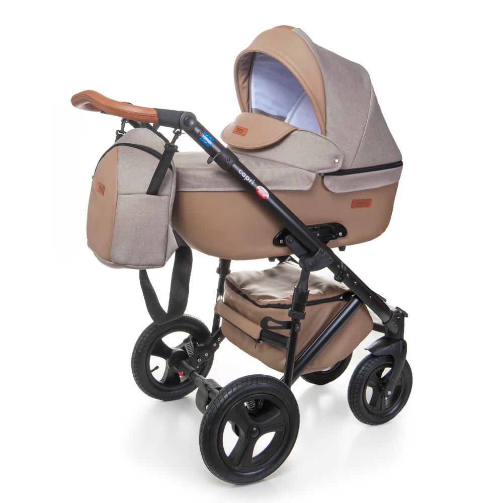 Коляска 2 в 1 Broco Capri Textile Cappuccino (Броко Капри Капучино)