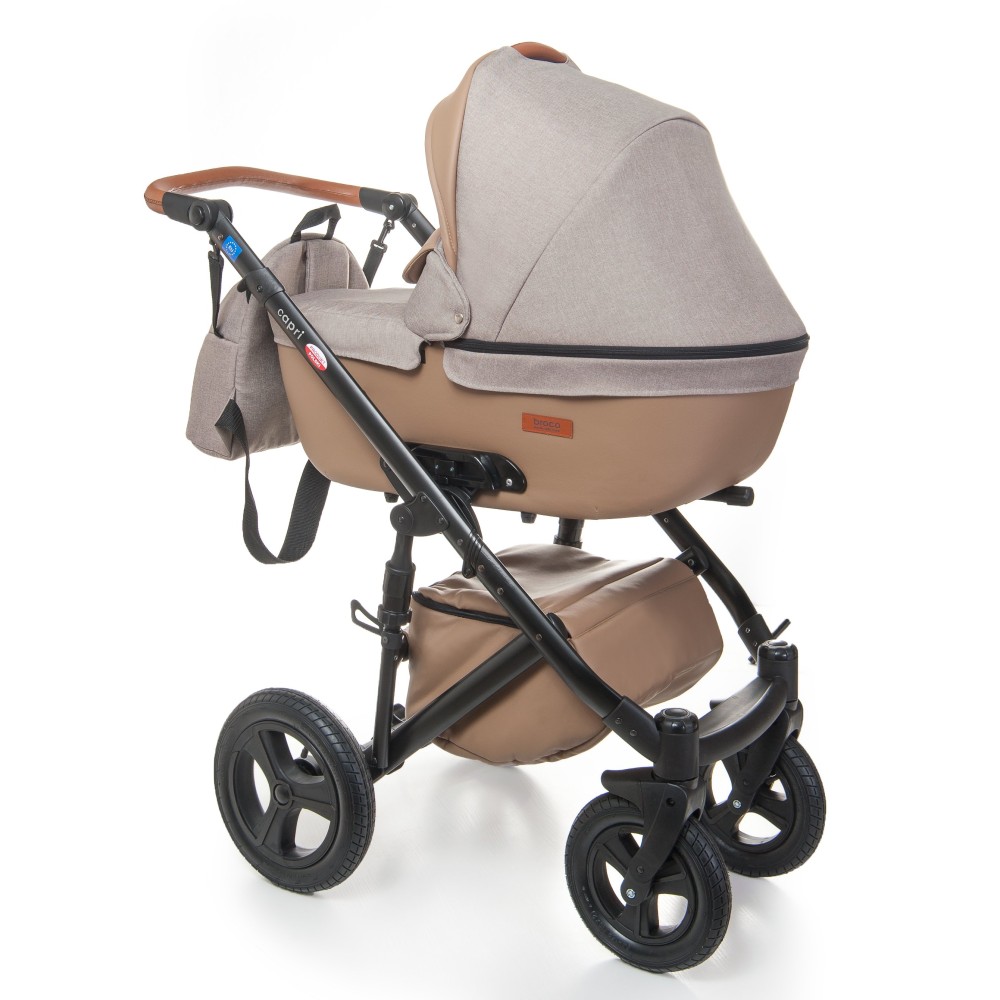 Коляска 2 в 1 Broco Capri Textile Cappuccino (Броко Капри Капучино)