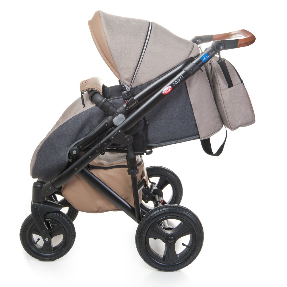 Коляска 2 в 1 Broco Capri Textile Cappuccino (Броко Капри Капучино)