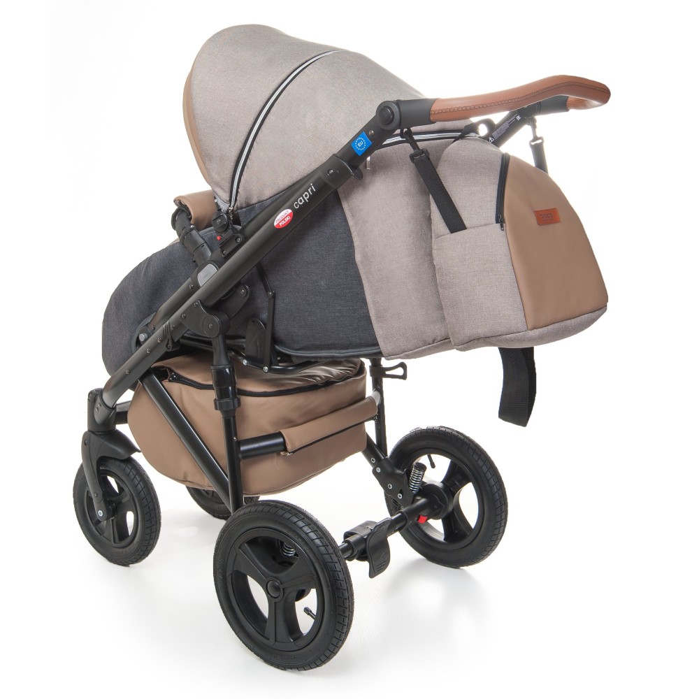 Коляска 2 в 1 Broco Capri Textile Cappuccino (Броко Капри Капучино)