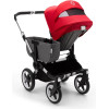 Коляска 2 в 1 Bugaboo Donkey 3 Mono Aluminium/Grey Melange/Red